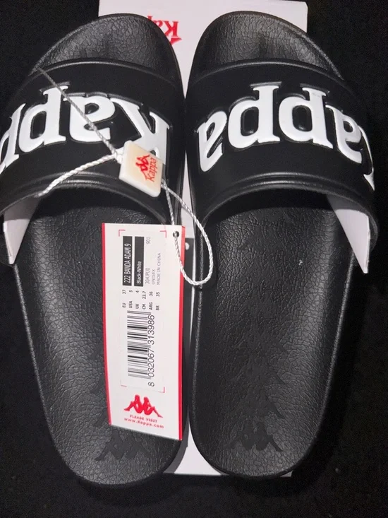 NWT Kappa 222 Banda Adam 9 Slides. Black/white. Sz.5m Original box - Picture 4 of 7